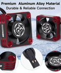 2 Pack 30mm RC Motor Heatsink Cooling Fan For 1X8 1X10 1X12 Scale RC Cars Trucks Buggy Truggy 540 550 Brushless Motors Up To 28000 RPM Red Durable Aluminum Heatsink