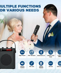 Beast 30W Portable Voice Amplifier With Wireless Mic And Bluetooth PA System for speeches and events, bride holding mic