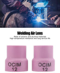 Pro Grade Ceramic TIG Cup Kit With Alumina For 0.1 Inch Torch Cups WP 17 18 26 1.6 Air Cooled TIG Welding Accessories