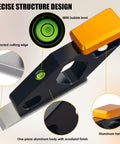 Pro Shop Ready Block Plane With Built In Level And Hardened Steel Blade Compact Aluminum Hand Planer top view highlighting level and blade
