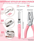 Two Piece Handy Handheld Paper Punch Set With Heart And Star Holes Durable Metal Punches with Soft Grip Handles and Multi-Shaped Holes