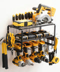 Power Tool Organizer Heavy Duty Alloy Steel Garage Rack For Cordless Drill Holder And Tool Storage On Pegboard Wall Mount