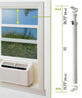 Extendable Aluminum Window Security Bar With Childproof Anti Lift Lock For Sliding Windows And Patio Doors White 15.7 To 26.75 Inches Easy Install Visual Deterrent Keeps Kids Safe And Boosts Your Home Security installed in window track