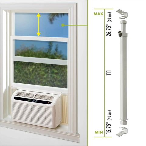 Extendable Aluminum Window Security Bar With Childproof Anti Lift Lock For Sliding Windows And Patio Doors White 15.7 To 26.75 Inches Easy Install Visual Deterrent Keeps Kids Safe And Boosts Your Home Security installed in window track