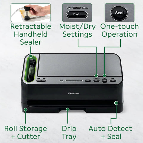 Heavy Duty 2 In 1 Vacuum Sealer Machine With Automatic Bag Detection And Starter Kit Keeps Your Grub Legit Fresh Blocks Freezer Burn Meal Prep Essential Zero Waste Kitchen Game Changer