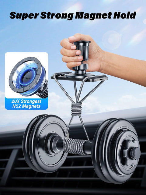 Rorhxia magnetic car phone holder by Amazon; air-vent mount with strong N52 magnets