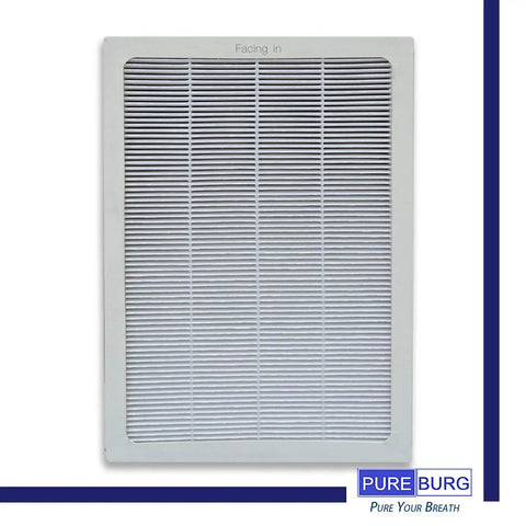 Air filter for Blueair, front view, part of 3 Pack Replacement Filter For Blueair 500 600 Series SmokeStop Odor Removal Classic 501 503