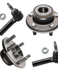 Front Wheel Hub And Bearing Kit For RWD Chrysler 300 Dodge Charger Challenger Magnum Includes 2 Front Hub Assemblies And 2 Outer Tie Rod Ends 4 Piece Replacement Set 5 Bolts