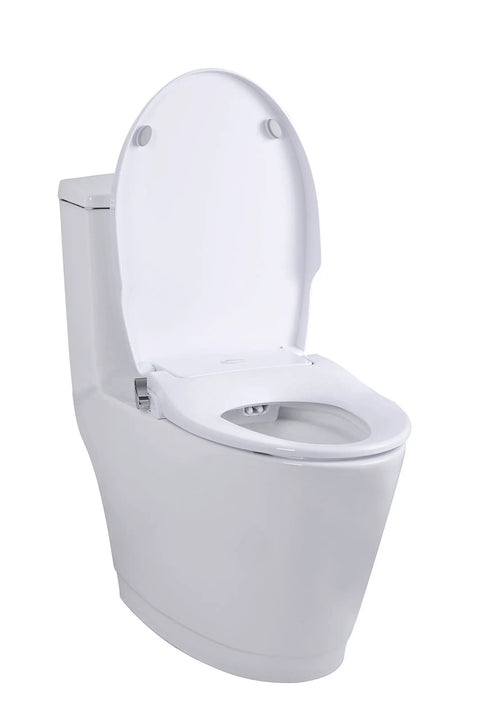Elongated Non Electric Bidet Seat With Dual Nozzles, Ultra Low Profile, Boss-Level Spray That Goes From Power To Gentle