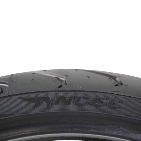Close-up of Pirelli Angel ST Front And Rear Sport Touring Motorcycle Tires For Max Grip Durability And Stability On Dry Wet And Cold Roads
