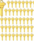 SC1 Brass Finish Key Blanks Pack Of 50 Uncut Keys For Locksmiths, durable brass blanks arranged in rows on a white background.