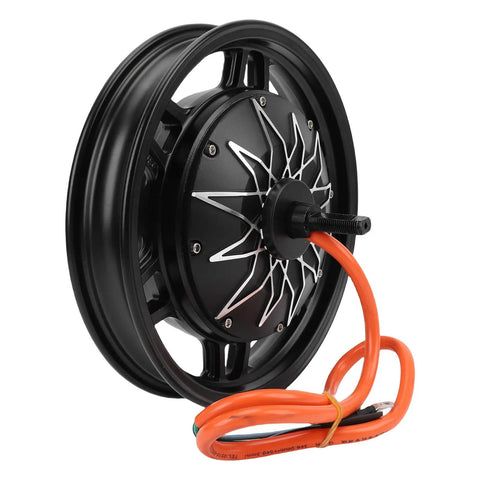14 Inch Aluminum Alloy Hub Motor For Electric Scooter Upgrade 2000W To 5000W with intricate design and orange wiring.