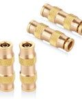 One Quarter Inch Air Brake Line Fitting Push To Connect Brass DOT Approved CA360 Pneumatic Fitting For Truck Trailer And Auto Maintenance Built Tough Corrosion Resistant High Temp Tolerant brass 4-pack