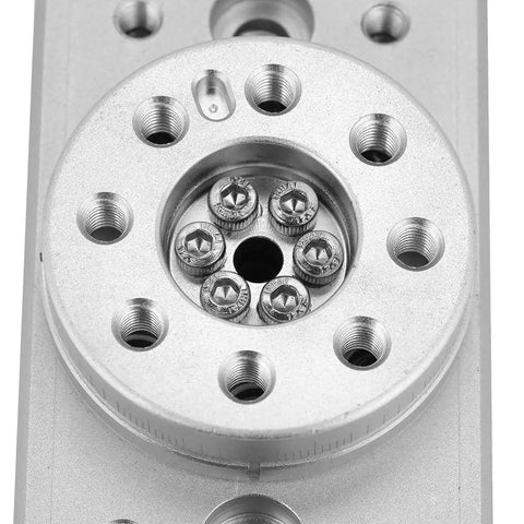 Close-up of Built Tough 15mm Rotary Pneumatic Cylinder With 180 Degree Rotation and M5x0.8 Thread Aluminum Alloy Body