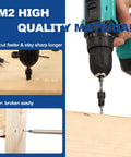 User using Heavy Duty Countersink Drill Bits Set Built Tough For Wood And Metal With Carbide Tips to drill into wood.