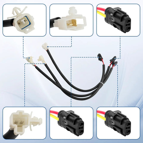 Toyota Passenger Right Side Power Window Lift Motor 742-601 Replacement wiring connectors for Camry Corolla etc.
