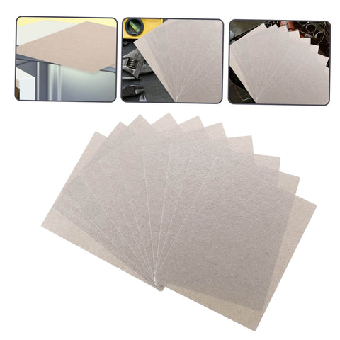10-Pack Microwave Waveguide Cover Mica Sheets, Heat-Resistant Microwave Safe Oven Insulation Shield shown in various views