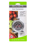 Packaging of Stainless Steel Oven Thermometer 150 to 600 F Leave-In Safe for Oven and Grill, Durable Glass Lens, Integrated Hanging Mount or Upright Base