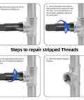 Step-by-step guide using 1/4-18 NPT Pipe Tap and 7/16 Inch Drill Bit Set Carbon Steel Tough As Nails Hand Threading Plumbing Tools