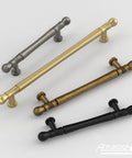 10 Pack Weathered Nickel Cabinet Pulls 7.5 Inch Overall Length With 192 Millimeter Center To Center Hole For Cabinets Drawers Closets And Furniture AL3089, featuring various metal finishes, displayed on a white background