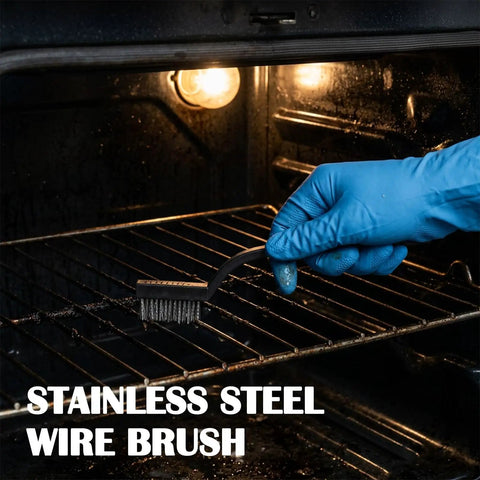 60 Piece Mini Wire Brush Set Stainless Steel Wire Bristles Scrubbers For Welding Slag And Rust Cleaning Curved Handle Masonry Tool Black