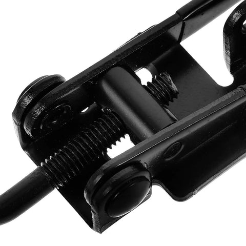 Close-up of Heavy Duty Adjustable Toggle Clamp Pull Latch For Tool Boxes And Industrial Equipment showing metal screws and latching mechanism