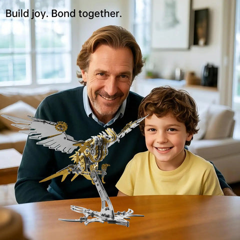 3D Metal Model Kit For Adults And Teens Do It Yourself Mechanical Puzzles Assembly Models For Home Office Decor Gift Yellow Finish
