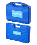 Blue carrying case for 52 Piece Custom Bushing Bearing And Seal Driver Set And 14 Piece Bearing Puller Kit with handle and label