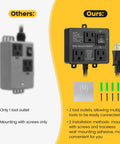 Automatic Vacuum Switch With Dual Power Outlets And Smart Delay Timer Kicks In Smooth To Dodge Breaker Tripping Keeps Shop Air Clean And Lets You Breathe Easy So Your Project Runs Without Hiccups Black Casing, comparison of two vacuum switches.