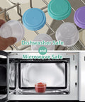 Leakproof Salad Dressing Containers To Go With Lids 6 Pack 2.7 Oz Small Sauce Jars in dishwasher and microwave safe display