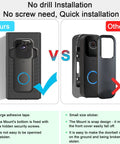 Comparison of Adhesive Door Mount for Blink Video Doorbell vs snap design showing secure installation.