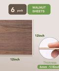 Rowood walnut plywood sheets, 6-pack, 12x12 inches, 6mm thick