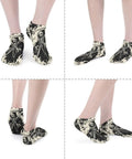 Scythe Themed Dope Ankle Socks For Men And Women breathable athletic low cut socks with durable print shown from different angles