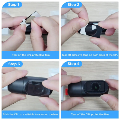 Installation steps for CPL 300 Dope Anti Glare Circular Polarizing Filter For A229 A229 Plus A229 Pro A139 A139 Pro T130 Rear Camera