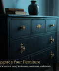 Antique dresser with 12 Pack Brass Cabinet Knobs With Backplates Antique Vintage Retro Style For Cabinets Drawers Doors Kitchen Cupboard