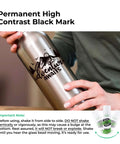 XTool Black Laser Marking Spray, 8.5 oz can, shown beside a stainless steel tumbler with a mountain engraving.