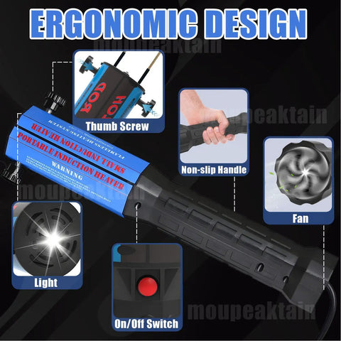 Kick Loose Stalled Bolts And Nuts With This 1300W Induction Heater Tool featuring ergonomic design, non-slip handle, and LED light.