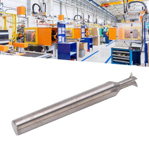 FourFlute Carbide Dovetail Router Bit 6Mm Shank 50Mm Length 45Degree Cut Smooth Operation Heavy Duty Woodworking Milling Cutter in factory setting.