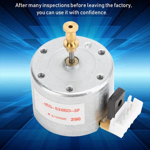 Heavy Duty Dc 12V Record Player Turntable Motor With 3 Speeds At 33 45 78Rpm CW Rotation And 25 Millimeter Mounting Hole.