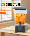 Durable 5 Gallon Drink Dispenser For Parties And Events With Easy Spigot on table, highlighting wide lid and clear scale