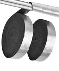 Self Adhesive Foam Pipe Insulation Tape 2 Inch Wide By 33 Feet Outdoor Aluminum Foil Finish Wrapped on Metal Rod