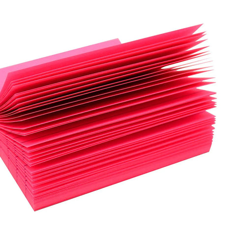 Stack of pink sheets from 8 Pack Lined Sticky Notes 4x4 Inches Colorful Memo Pads With Super Sticky Adhesive, 8 Bright Colors For Quick Reminders