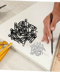 Hella Strong Invisible Furniture Connector Brackets With Dual Purpose Hidden Mount Fasteners, black clips and screws for assembly