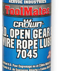 Can of Heavy Duty Open Gear And Wire Rope Lube For Tough Industrial Loads, 12 Ounce, with blue label and safety warnings