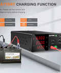 High Power DC Bench Power Supply 0-60V 0-20A 1200W With Encoder Knob And Output Switch Adjustable Regulated For Repair And Test Benchtop Power Source Black, charging LiFePO4 battery