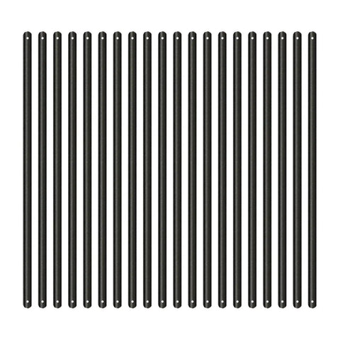 Aluminum Grooved Porch Railing Balusters For Deck And Staircase Nearly 30 Inch Long With Flat Straight Face Mount Matte Black 48 Pack