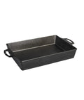 Seasoned Cast Iron Casserole Pan 9 By 13 Inch Heavy Duty Bake Dish for Everyday Cooking with dual handles and high sidewalls