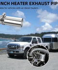 1 Inch Stainless Steel Exhaust Hose 59 Inch Flexible Exhaust Pipe With 2 Hose Clamps Heavy Duty Diesel Heater Tubing