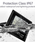 Heavy Duty Solar Flood Lights Featuring Wireless Remote Control And Totally Waterproof Led Arrays submerged in water demonstrating IP67 protection.