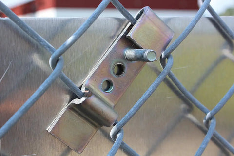 Heavy Duty Chain Link Fence Sign Mounting Bracket With Stainless Steel Bolt And Nylon Washer Includes 3/8 Inch Sign Mounting Holes
